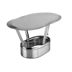 Daszek 100/200 kominowy owalny "" PARASOL "" kwasoodporny gr.0,6 mm