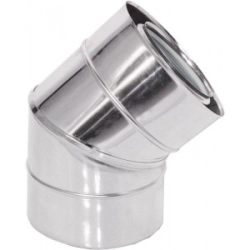 Kolano 100/150 z uszczelką dwuścienne TURBO Kwasoodporne 45 st.