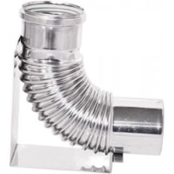 Kolano Ø 100 z podstawą jednościenne TURBO Kwasoodporne 90 st.