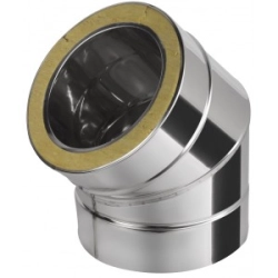 Kolano 200/260 izolowane kwasoodporne - 45 st.