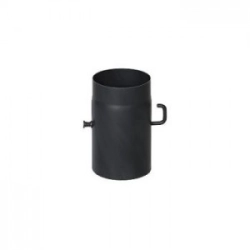 Szyber Ø 130 komina z krótką rączką stalowy - czarny 2 mm