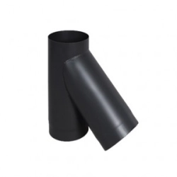 Trójnik Ø 130 komina stalowy - czarny 2 mm - 45 st.