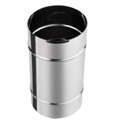 Złączka Ø 80 komina dwunyplowa kwasoodporna gr.0,6 mm