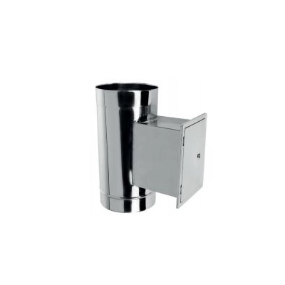 Wyczystka Ø 200 komina z drzwiczkami kwasoodporna gr.0,6 mm - 14x21