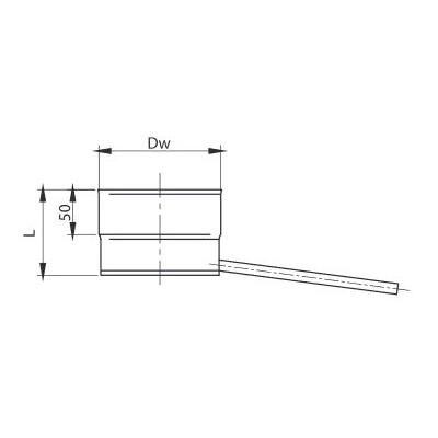 Odskraplacz Ø 120 kominowy z wyjściem bocznym kwasoodporny gr.0,6 mm