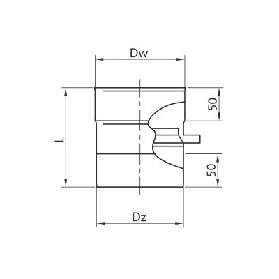 Rura Ø 110 kominowa z odskraplaczem kwasoodporny gr.0,6 mm