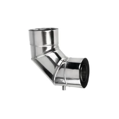 Kolano 60/100 z odskraplaczem dwuścienne TURBO Kwasoodporne 90 st.