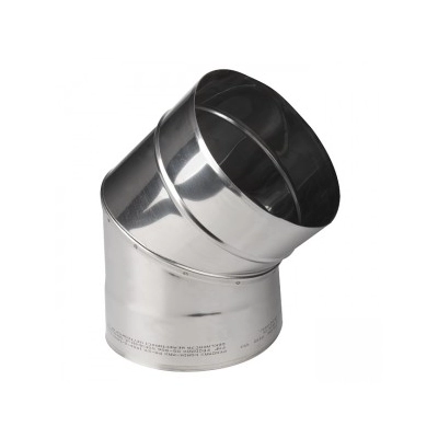 Kolano Ø 200 kominowe kwasoodporne gr.0,6 mm - 45 st.