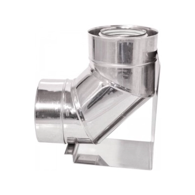 Kolano 100/150 z podstawą dwuścienne TURBO Kwasoodporny 90 st.