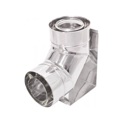 Kolano 100/150 z podstawą dwuścienne TURBO Kwasoodporny 90 st.