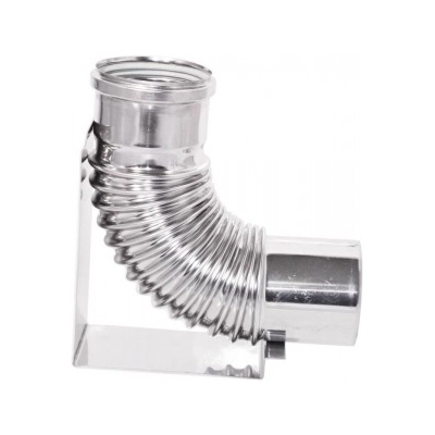 Kolano Ø 100 z podstawą jednościenne TURBO Kwasoodporne 90 st.