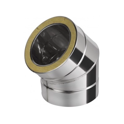 Kolano 450/550 izolowane kwasoodporne - 45 st.