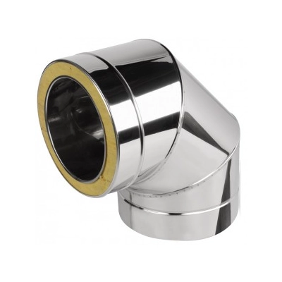 Kolano 160/300 izolowane - żaroodporne - 90 st.