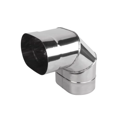 Kolano 120/240 owalne ( dłuższy bok ) kwasoodporne gr.0,6 mm - 90 st.