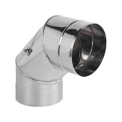 Kolano Ø 100 kominowe z rewizją żaroodporne gr.1 mm - 90 st.