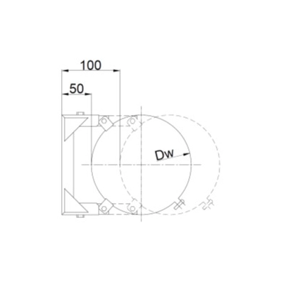 Obejma 260 ścienna regulowana ( 250÷350 ) - kwasoodporna