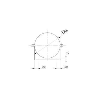 Obejma Ø 150 ścienna skręcana kwasoodporna
