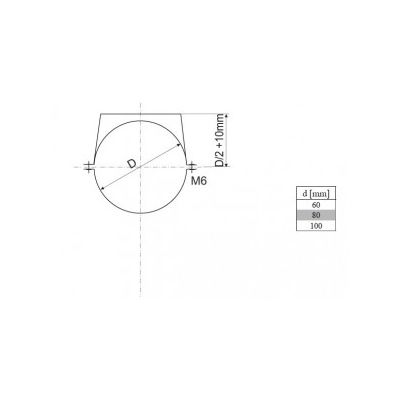 Obejma Ø 60 ścienna skręcana TURBO Kwasoodporna