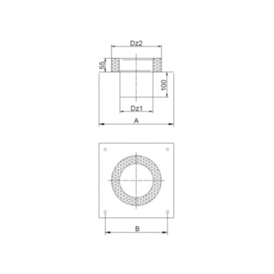 Płyta 500/600 kominowa do rur izolowanych kwasoodporna