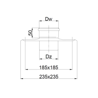 Płyta kominowa Ø 100 jednościenna TURBO Kwasoodporna