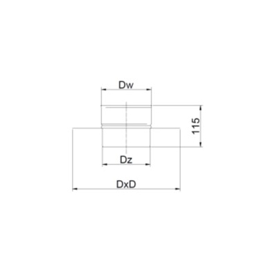 Podpora Ø 110 przejściowa kominowa kwasoodporna gr.0,6 mm