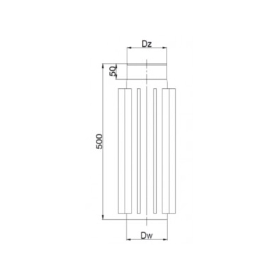 Radiator Ø 120 komina stalowy - czarny 2 mm