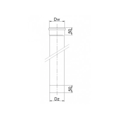 Rura Ø 100 jednościenna TURBO Kwasoodporna - 0,25 MB