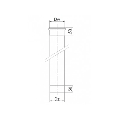Rura Ø 100 jednościenna TURBO Kwasoodporna 0,33 MB