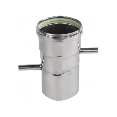 Rura Ø 80 z odskraplaczem i króćcem pomiarowym jednościenna TURBO Kwasoodporna