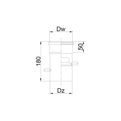 Rura Ø 80 z odskraplaczem i króćcem pomiarowym jednościenna TURBO Kwasoodporna