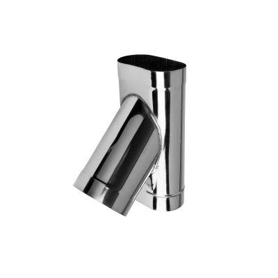 Trójnik 120/220 owalny żaroodporny gr.1 mm - 45 st.