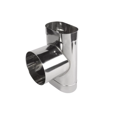 Trójnik 120/220 owalny żaroodporny gr.1 mm - 90 st.