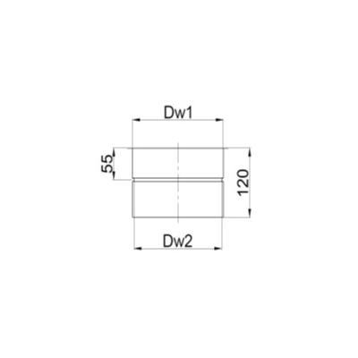 Wkładka Ø 120 kominowa jednościenna stalowa - czarna 2 mm