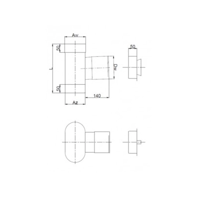 Wyczystka 120/220 okrągła z zaślepką kwasoodporna gr.0,6 mm