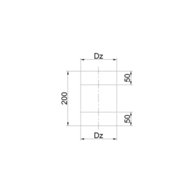Złączka Ø 125 komina dwunyplowa kwasoodporna gr.0,6 mm