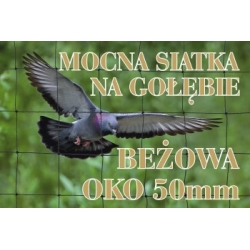 SIATKA Beżowa na ptaki, koty i inne zwierzęta domowe - oczko 50x50 mm