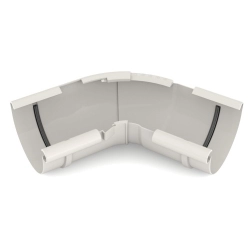 Narożnik wewnętrzny BRYZA 125 ( regulowany 120°-145° ) - BIEL