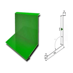 Obróbka kominowa dolna z 33 cm - Ocynk / Alucynk gr. 0,50 mm - 2 mb