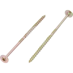 Wkręt ciesielski TX z łbem podkładkowym 6.0x80 mm żółty ocynk - 100 szt