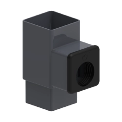 KROP Łapacz deszczówki 80x80 mm - system rynny kwadratowej PVC