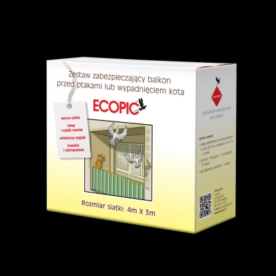 Zestaw ochrony balkonu. Siatka 50mm - 4 x 3 m