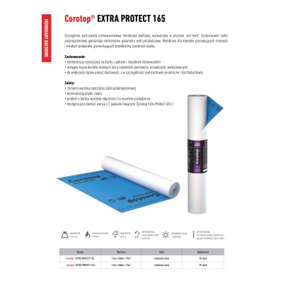 COROTOP Membrana Dachowa EXTRA PROTECT 165 g/m2 - 75m2