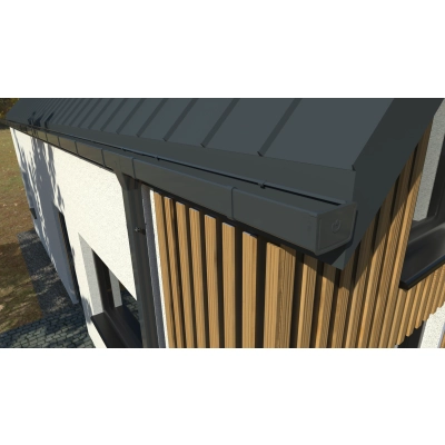 KROP STAL Obejma rury spustowej kwadratowej 80 mm