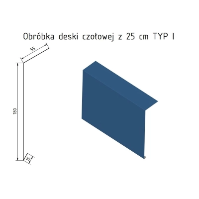Obróbka deski czołowej z 25 cm TYP I - dł. 2 mb