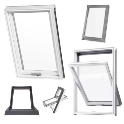 RoofLITE+ Zestaw okna dachowego TRIO PVC - 3 szybowe + kołnierz TFX uniwersalny