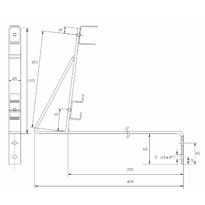 Uchwyt Śniegołapu dachowego do Karpiówki ( w koronkę )