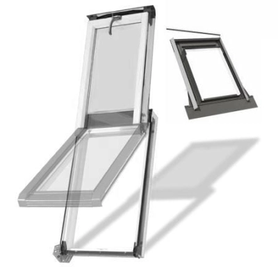 OKPOL Okno wyłazowe PVC 3-szybowe IGWX N22 + kołnierz uniwersalny H9