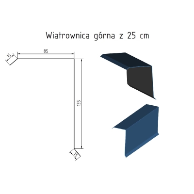 Wiatrownica górna ( dachy blaszane ) - dł. 2 mb