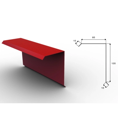 Wiatrownica na blachę - Tytan Cynk gr. 0,55 mm - 2 mb