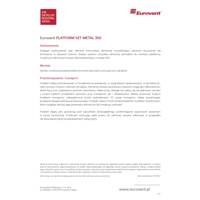 EUROVENT Ława kominiarska